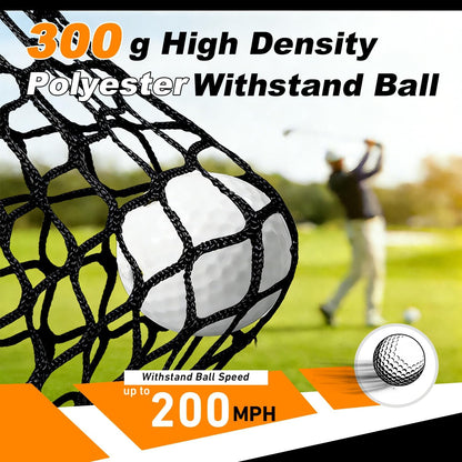 Golf Hitting Net Backyard Driving: 12X7Ft Professional Backstop with Silent Velvet Target Portable Practice for Men Dad Complete Sport Set Gift