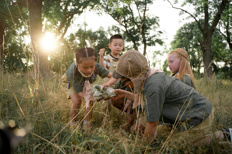 Group play on the farm fosters teamwork and collaboration.